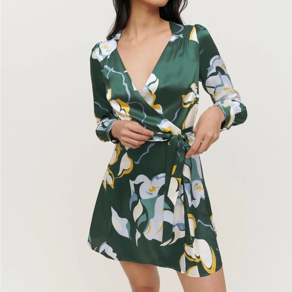 Reformation Chrisley Silk Dress in Lyra - Size XS